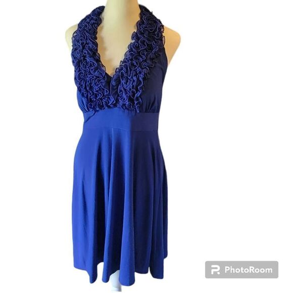Blu Sage Women Blue Cocktail Dress 8 - Picture 1 of 6